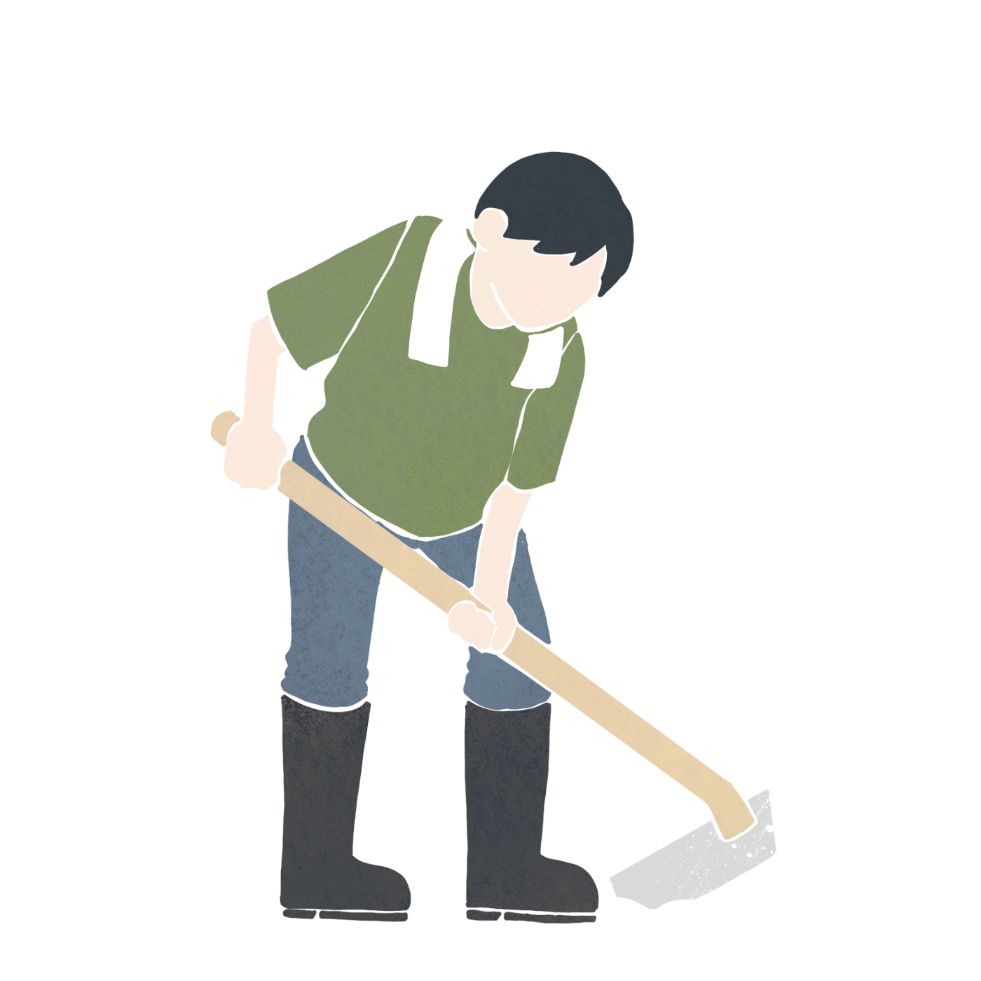 農作業をする人のイラスト