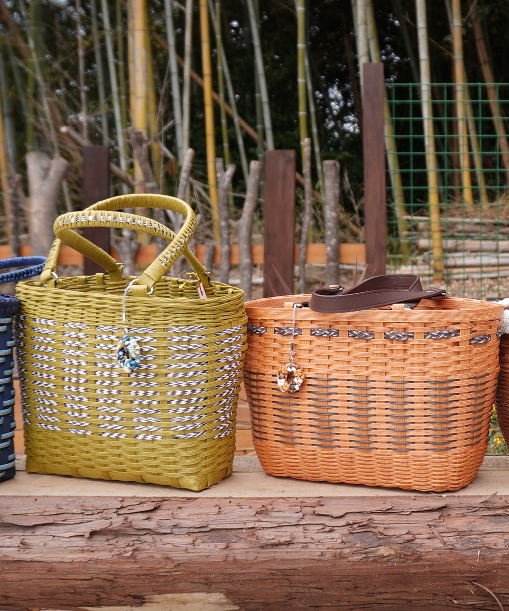 オリジナルかごバッグの写真